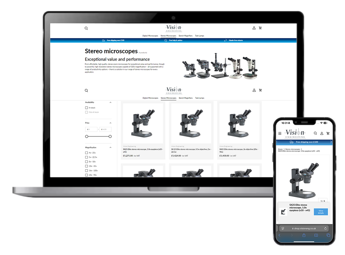 EU-Online-Shop für Lupen, Mikroskope und Arbeitsleuchten