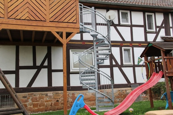 Wendeltreppe aus Stahl