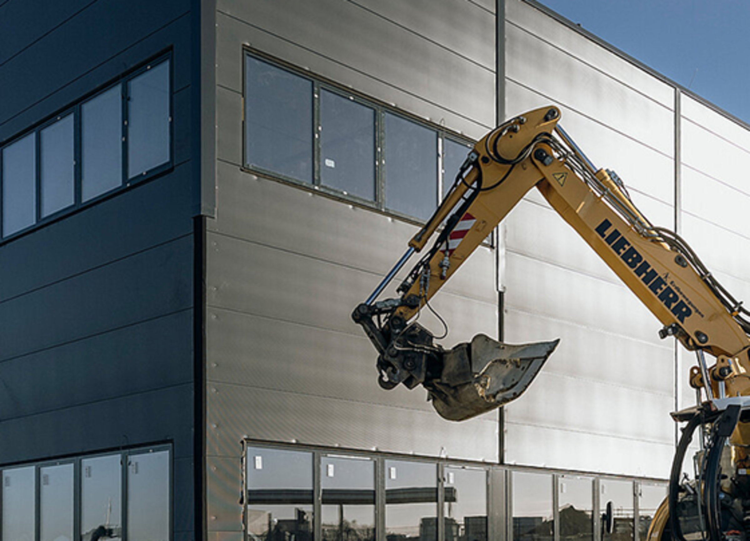 Construction work at a logistics property