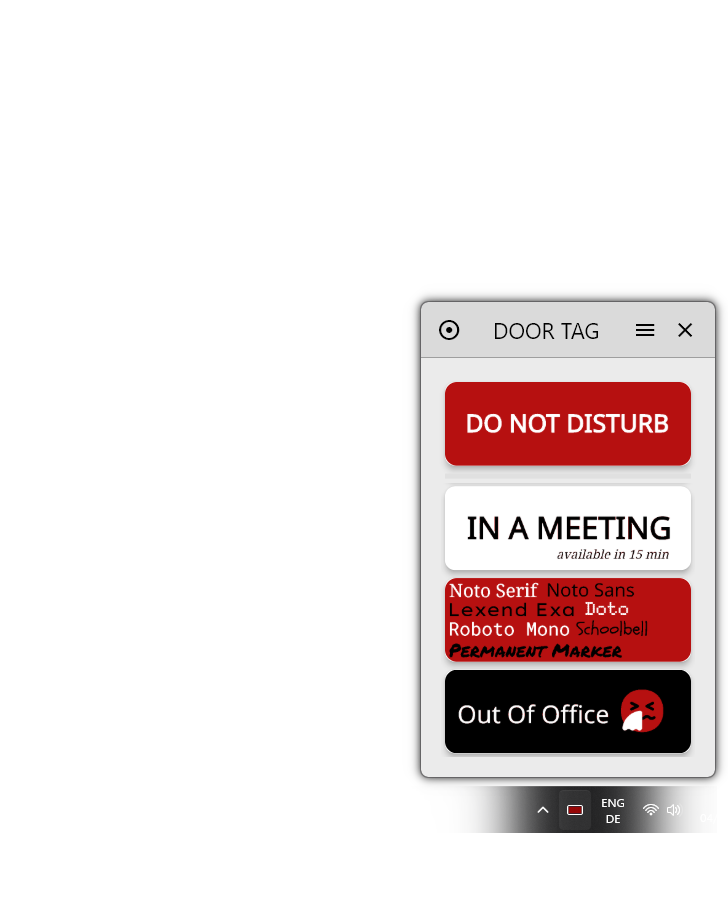 DoorTag App-Startseite