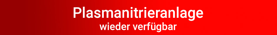 Bauteile in der Plasmanitrieranlage