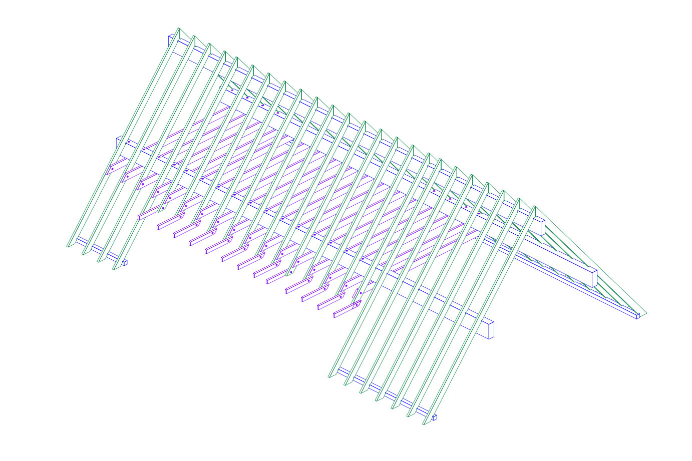3D-Planung eines Dachstuhls
