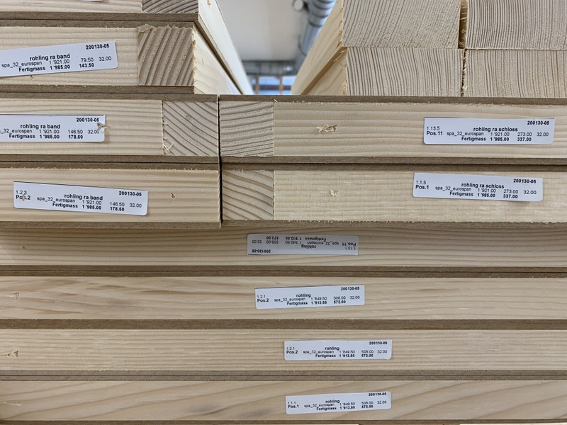Türrohling in der Produktion