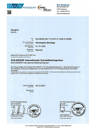 Diploma International Welding Engineer