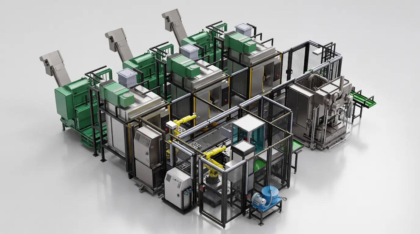 Verkettete CNC-Automationslinie