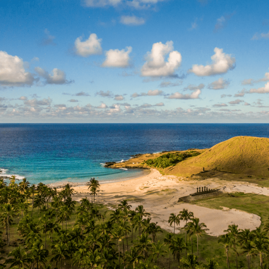 Anakena beach on Rapa Nui, namesake of the brand