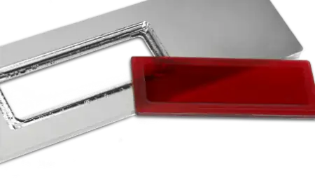 Frontplatte mit Displayausschnitt und passender Acrylscheibe