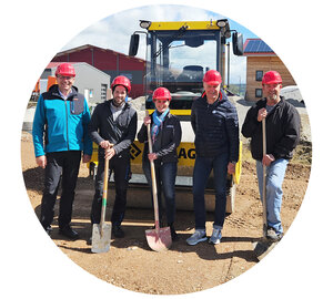 Spatenstich für die neue Lagerhalle in Raisting (2024)
