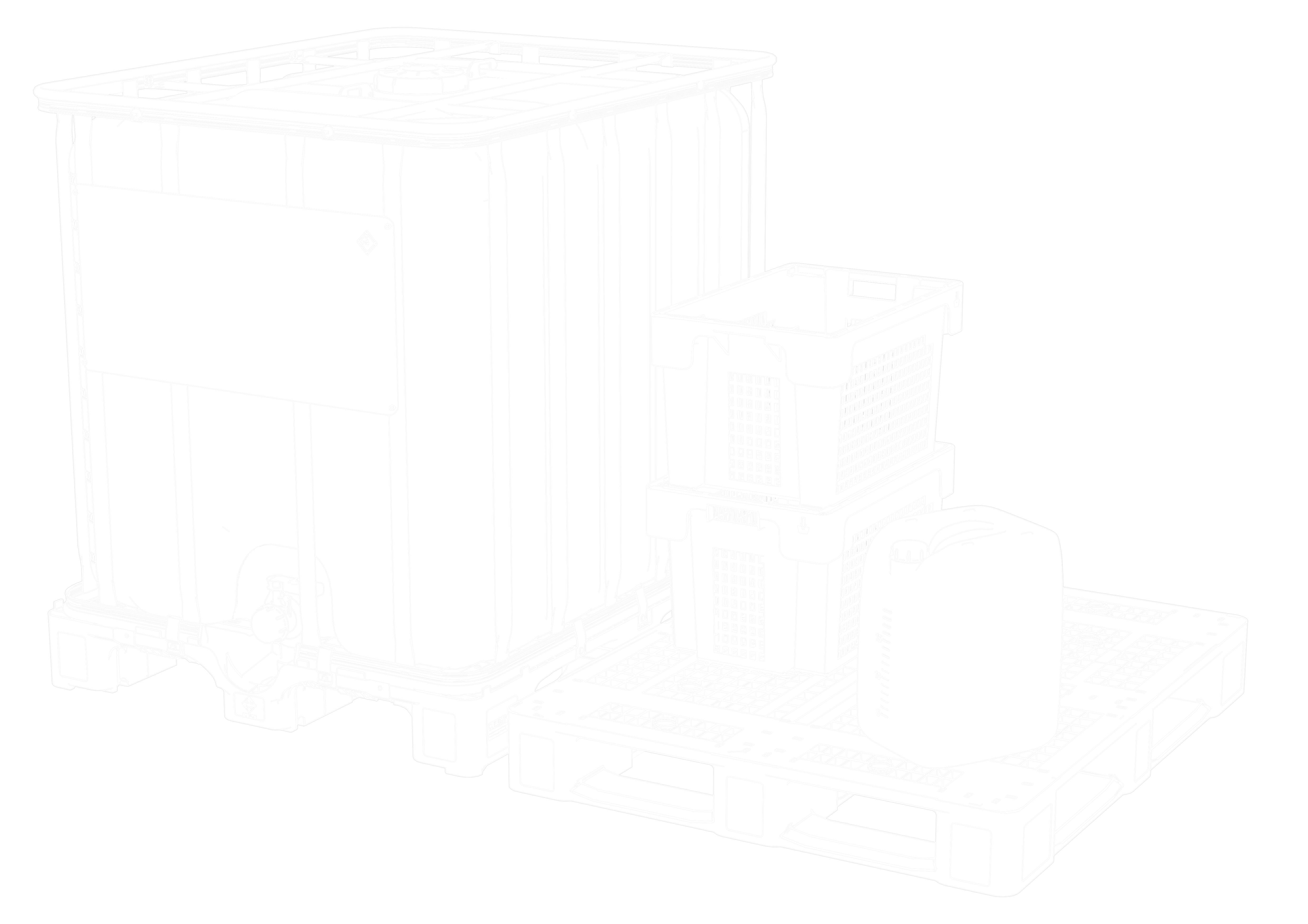 IBC-Container (Kombinations-IBC auf Stahlrohrrahmen)
