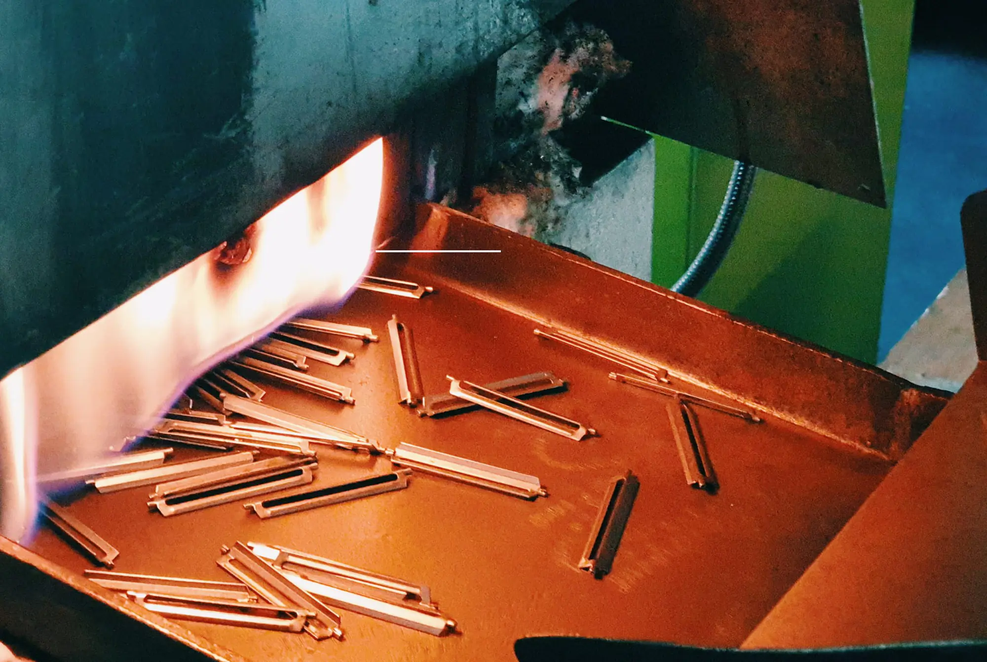 Werkstücke im Industrieofen